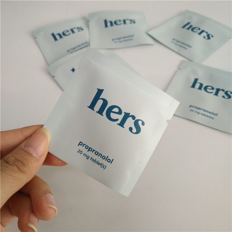Custom Printed Aluminium Foil Matte Heat Seal Sample Flat Tea Three Side Seal Food Pouch