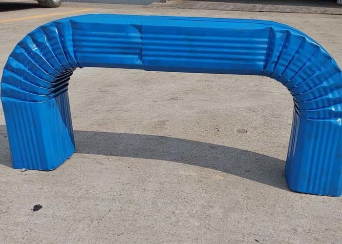 Color Plate Tube Roll Forming Machine For Rectangular Downspout 21 Stations