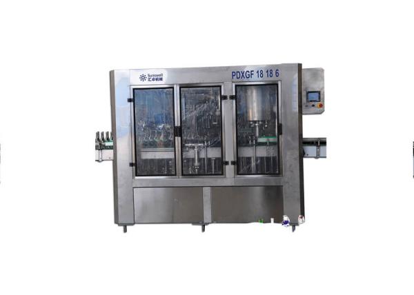 Full Automatic Glass Bottle Beer Washing Filling Capping Machine With Crown Cap