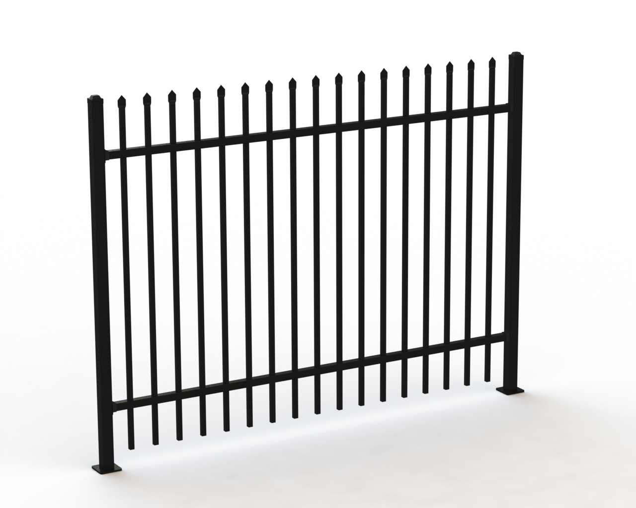 used wrought iron fence panels/tubular steel fence/garrison fence 2100MM X 2400MM for sale perth WA stain black powder