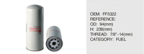High efficiency and standard spin-on fuel filter WK970/2 FF5322 P551312 1R-0753