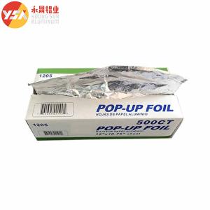 China 200 Sheet 500 Sheets Pop-Up Aluminium Kitchen Foil Sheets For Food Packing on sale