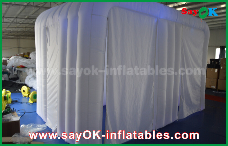 Inflatable Party Tent Giant White 4mL Oxford Cloth Inflatable Photo Booth Tent With LED Light