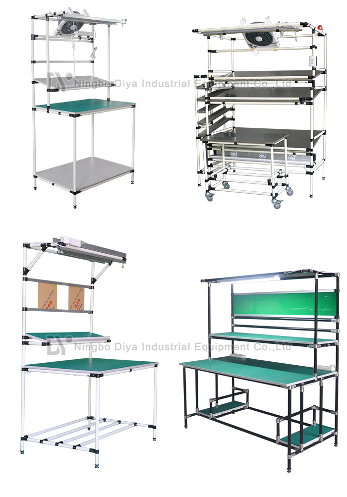 Customized Production Basics Workstations Silver Gray For Small Parts Assembly