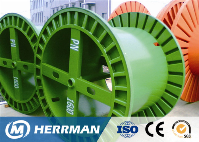 Winding Wire Cable Accessories Enhanced Cable Reel Drum / Corrugated Cable Bobbin
