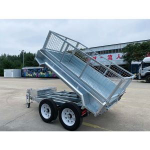 Fully Welded Hydraulic Tipper Trailers 8x5 Galvanised Tipper Trailer Silver