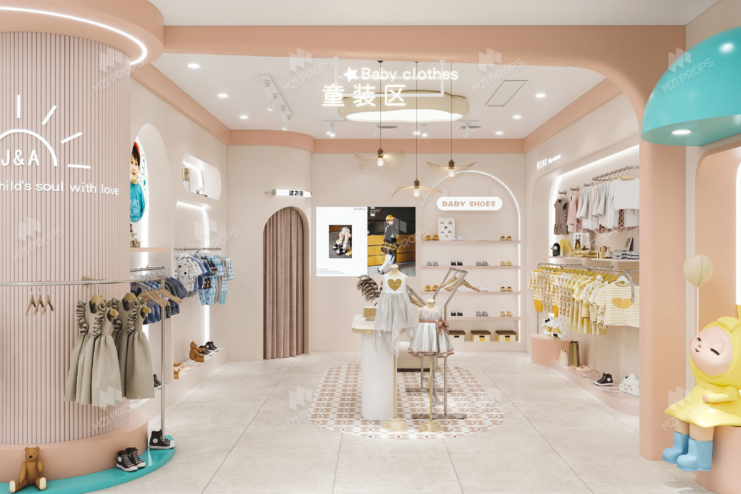 06-DBAS Maternity And Baby Store Design With Dopamine Style