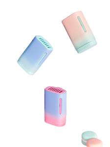 China Jelly Mini Portable Neck Fan Cooler USB Rechargeable Neckband Cooling Fan on sale