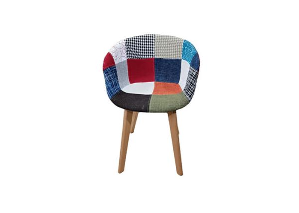 Wrinkle Resistance Patchwork Dining Chair , Beech Contemporary Dining Chairs