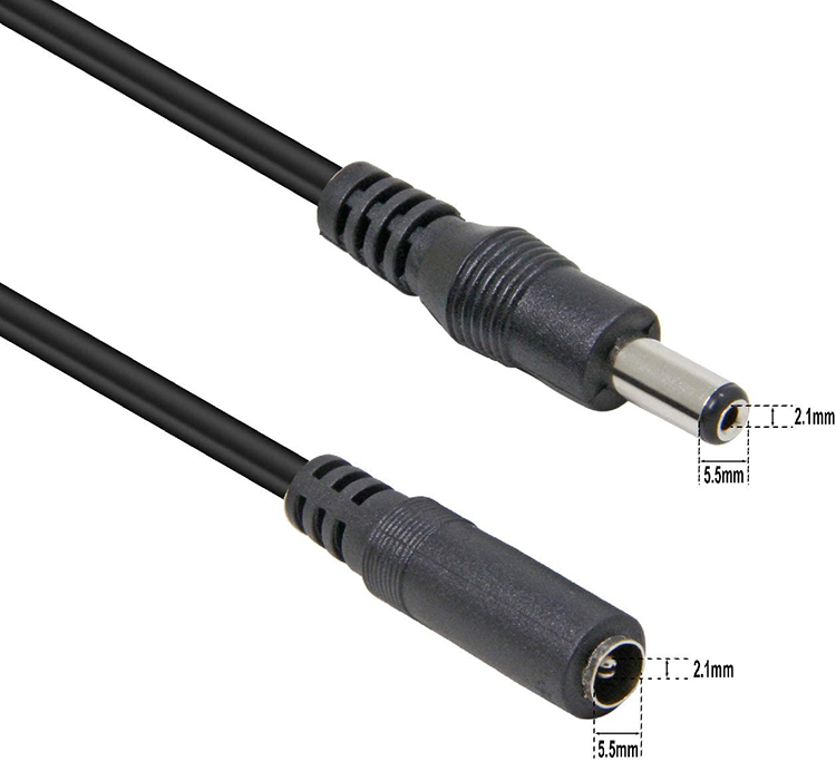 Male to Female 5.52x1 5.5x2.5 3.5x1.35 4.0x1.7mm DC Power Extension Cable for CCTV Camera LED Light