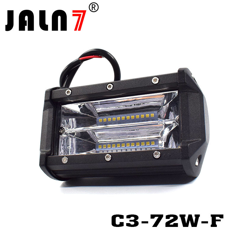 LED Light Bar JALN7 72W 3Rows Flood LED Driving Lamp Super Bright Off Road Lights LED Work Light Boat Jeep