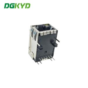 PA66 Shielded 6U ethernet rj45 connector 25.8mm Network Socket RJ45 With