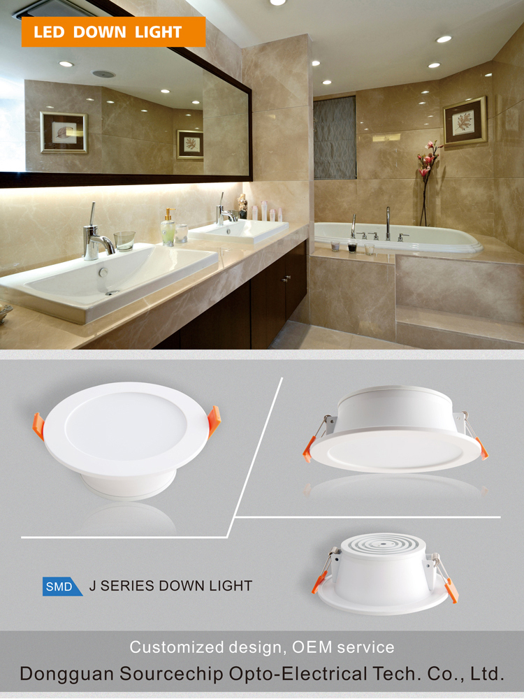 High quality SMD downlight / 90-100 lm/w 3w LED downlight supply
