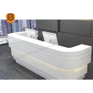 ODM Led Solid Surface Reception Desk Office Receptionist Furniture Joints