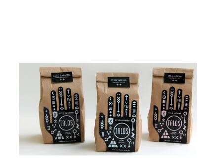 Eco Friendly Customized Logo Promotional Stand Up Kraft Paper Bag for Coffee/Tea Packing