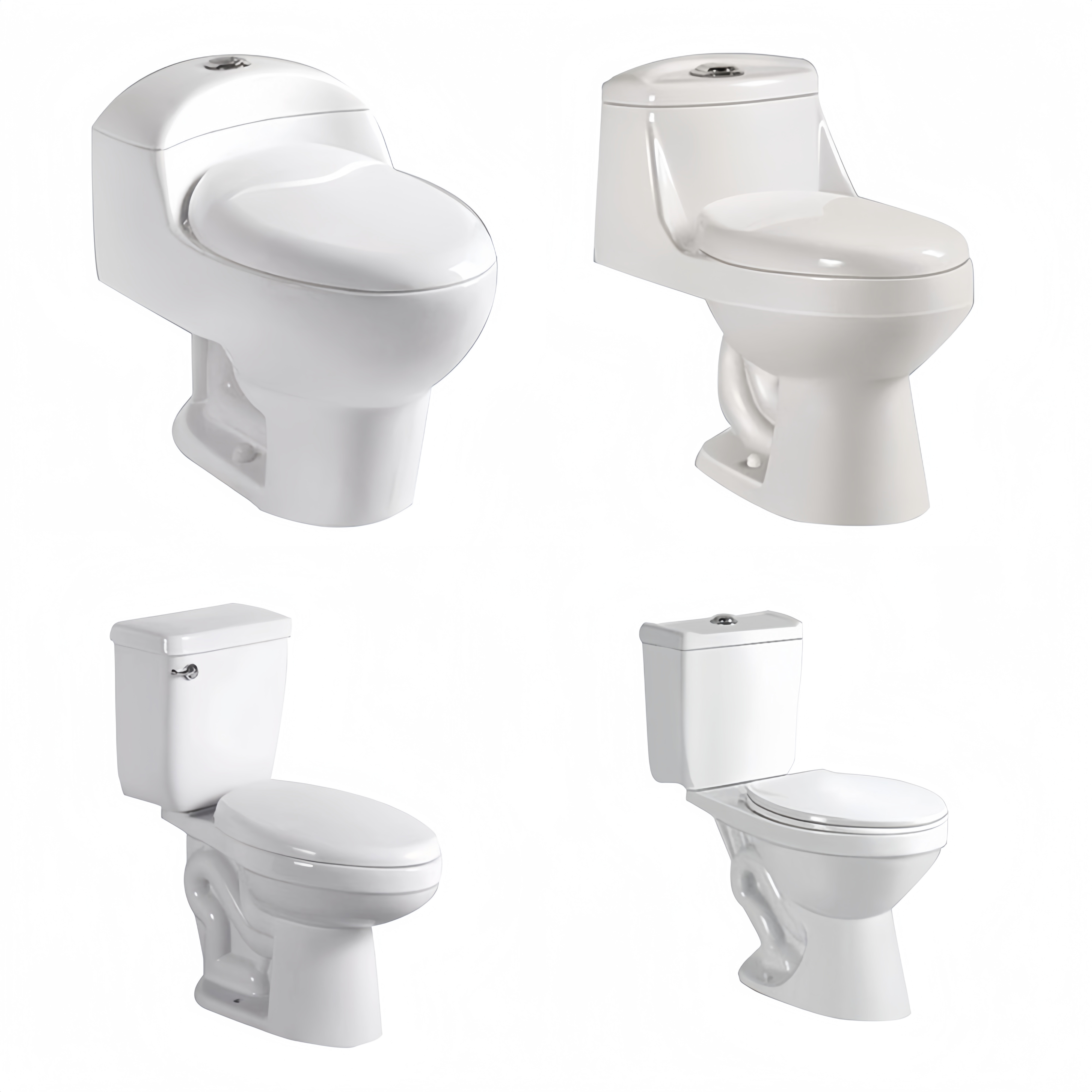 Dual-Flush Traditional Design Comfortable Washdown Water Closet Toilet Seat for Bathroom