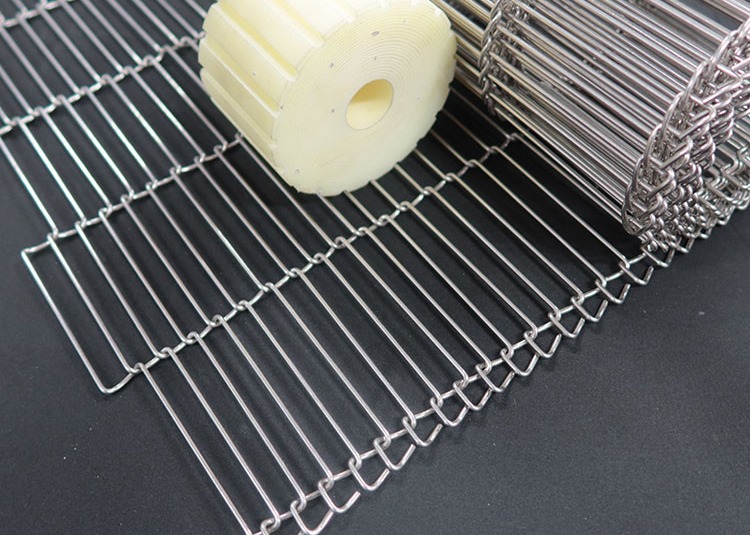 304 316 Stainless Steel Wire Food Pizza Oven Rod Ladder Chocolate Enrobing Chain Link Conveyor Belt