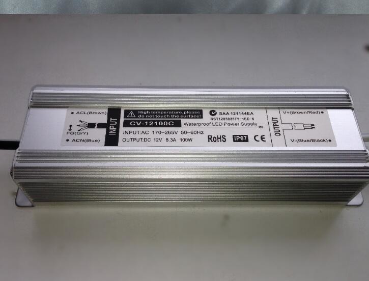 Waterproof 24v led power supply for led street light 100w with CE Rohs FCC marked