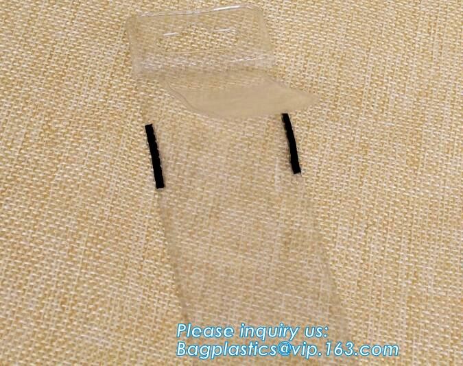 Plastic Bag OEM Custom PVC Loop Handle Image Printed Plastic Shopping Bag,Promotional Clear Waterproof Plastic Cosmetic