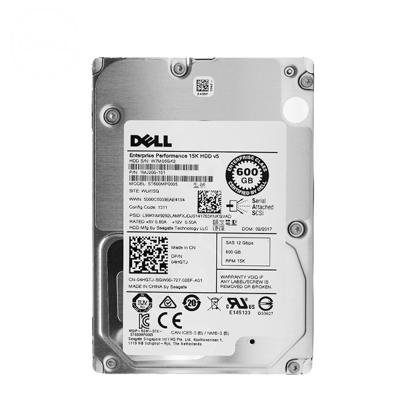 High Capacity Dell 12T/16T/20T 7200rpm 3.5" SAS SATA Mechanical Hard Disk for Server