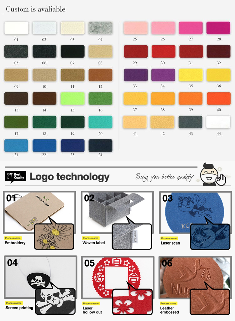 wholesale integrated fashion portable felt bedside caddy felt drawer organizer box for table