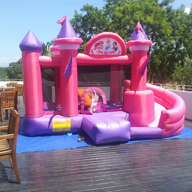 Pink Princess Inflatable Bouncy Castle , inflatable jumping castles For Girl's Party