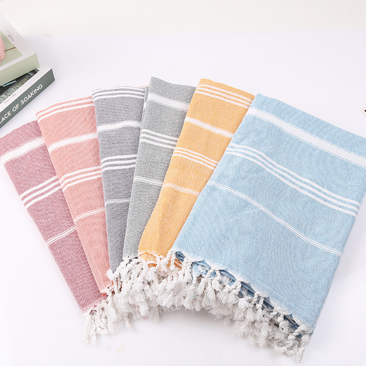 Rectangle Cotton Towel Nature Organic Custom Sand Free Turkish 100% Cotton Microfiber