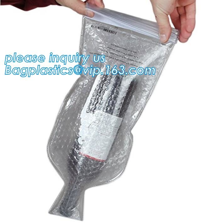 Bottle Protector Bubble Travel Bag,Travel Trip Bag With Bubble Inside And Double Zip lockks,Sleeve Travel Bag - Inner Skin