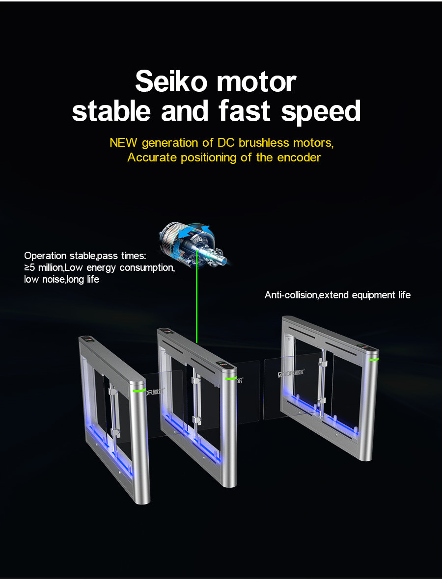 Half Height Turnstile Security Doors Anti Fingerprint