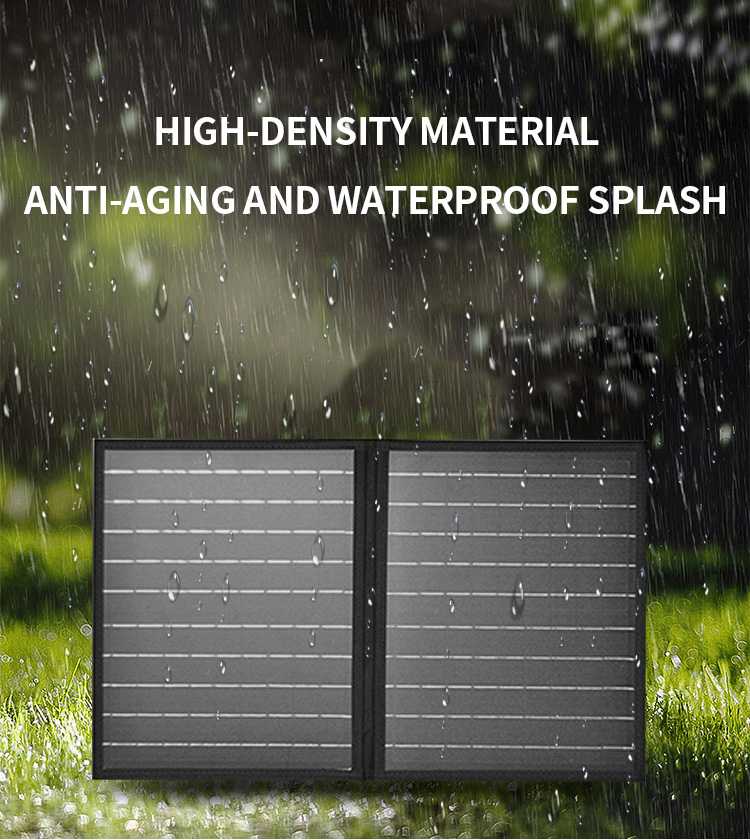 Waterproof Portable Foldable Solar Panels High Efficiency PET Monocrystalline Outdoor 30W 18V