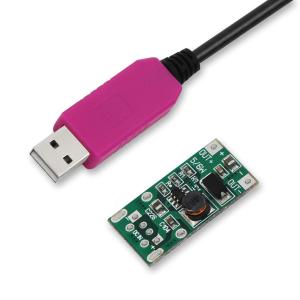 USB to 12V Step-Up Power Cable with Transparent Shell