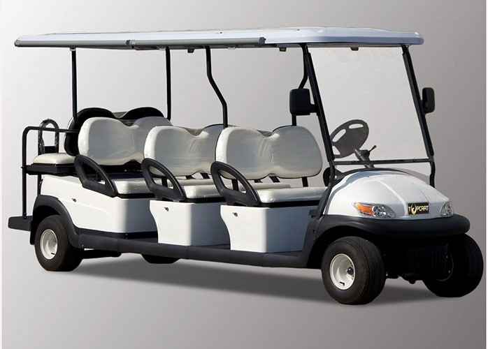 Street Legal 8 Seater Golf Cart 3.7kw KDS Motor For Airport Passenger