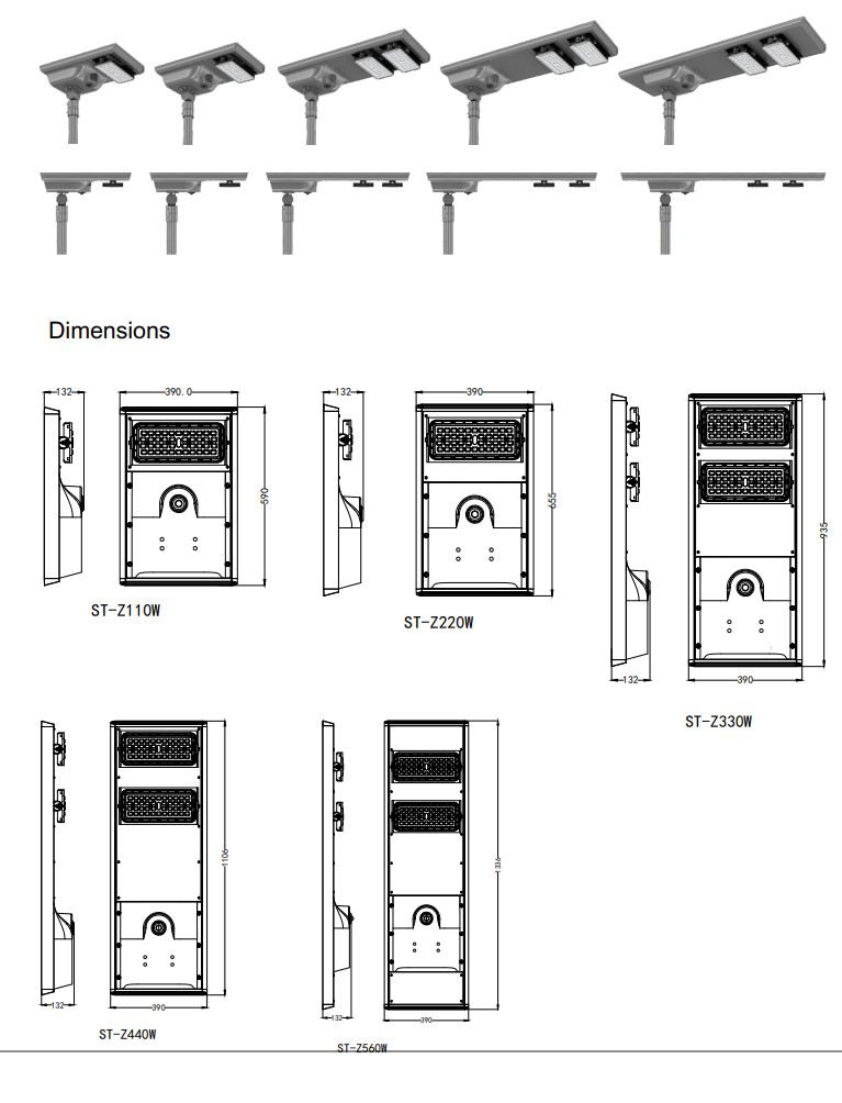 IP66 Integrated LED Street Light Highway 10W 20W 30W