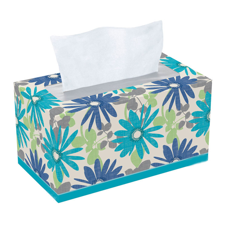 Luxury Plain Rectangular Soft Napkin Tissue Box Holder UV Printing Handling