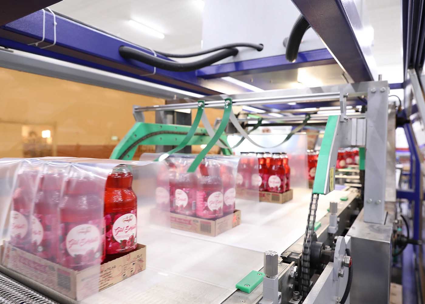 Low Noise Automatic Heat Shrink Group Packaging Wrapper Machine For Bottles Can