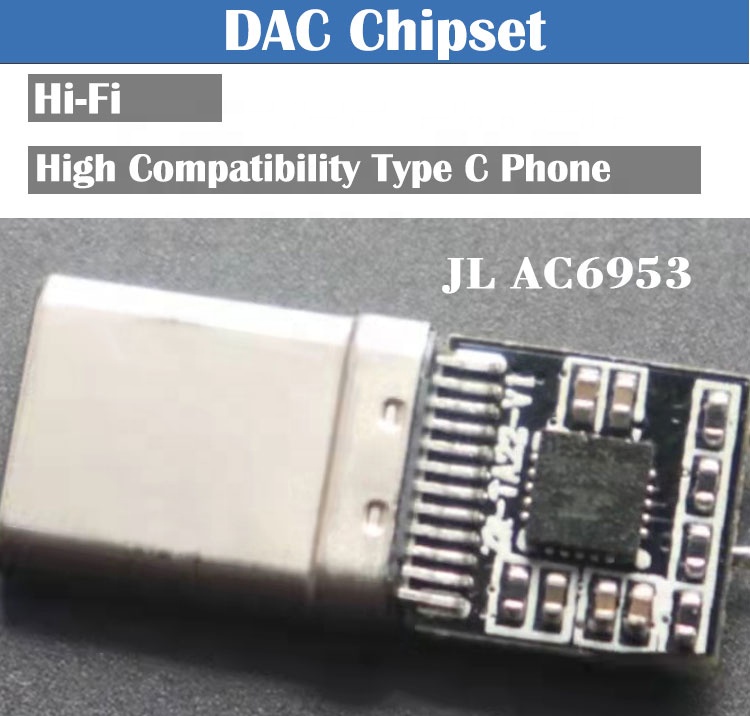 High Compatible DAC USB Type C to AUX 3.5mm Audio Cable Adapter for Samsung Pixel Google Phone