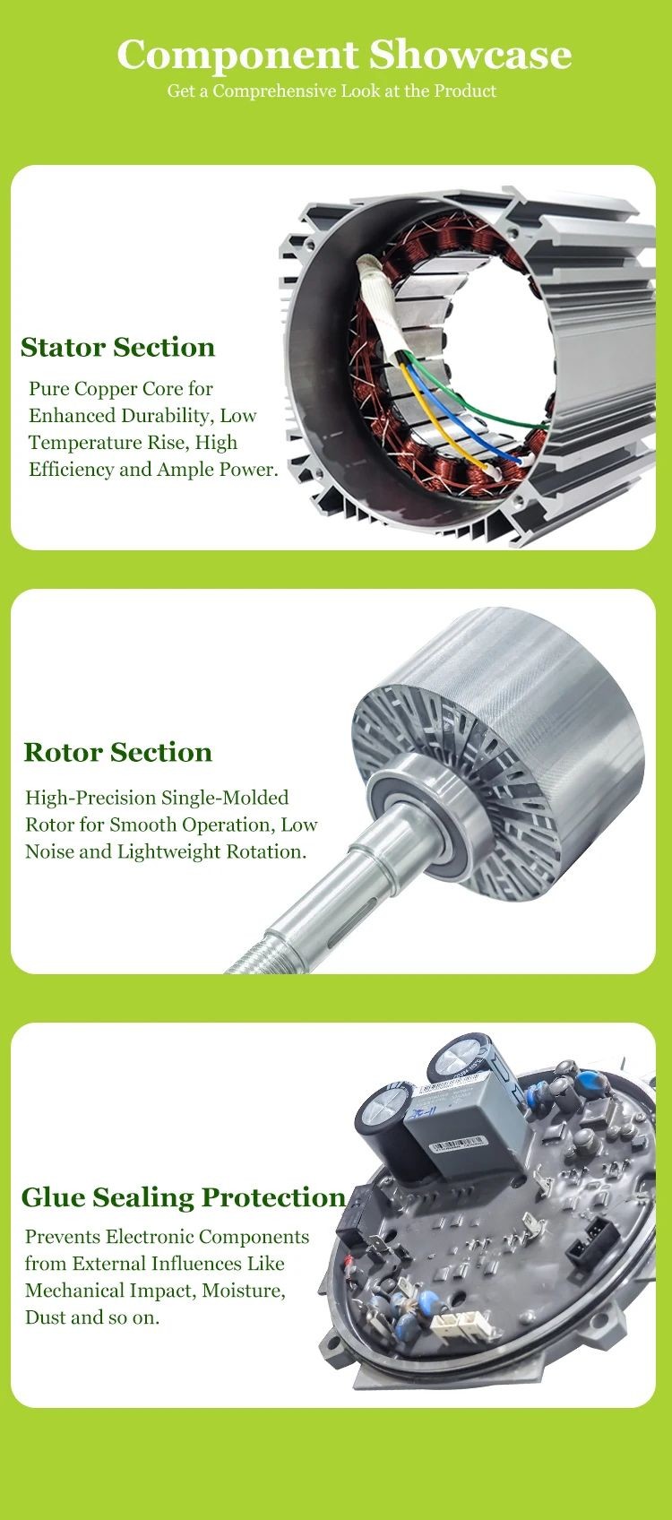 2000w Industrial Electric Motors Permanent Magnet DC Motor Industrial Fan
