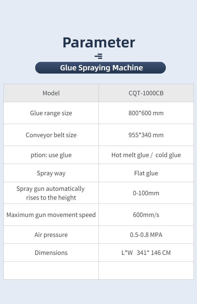 Air Pressure 0.5-0.8MPA Hot Melt Adhesive Spraying Machine for Carton Box Bottom Folding