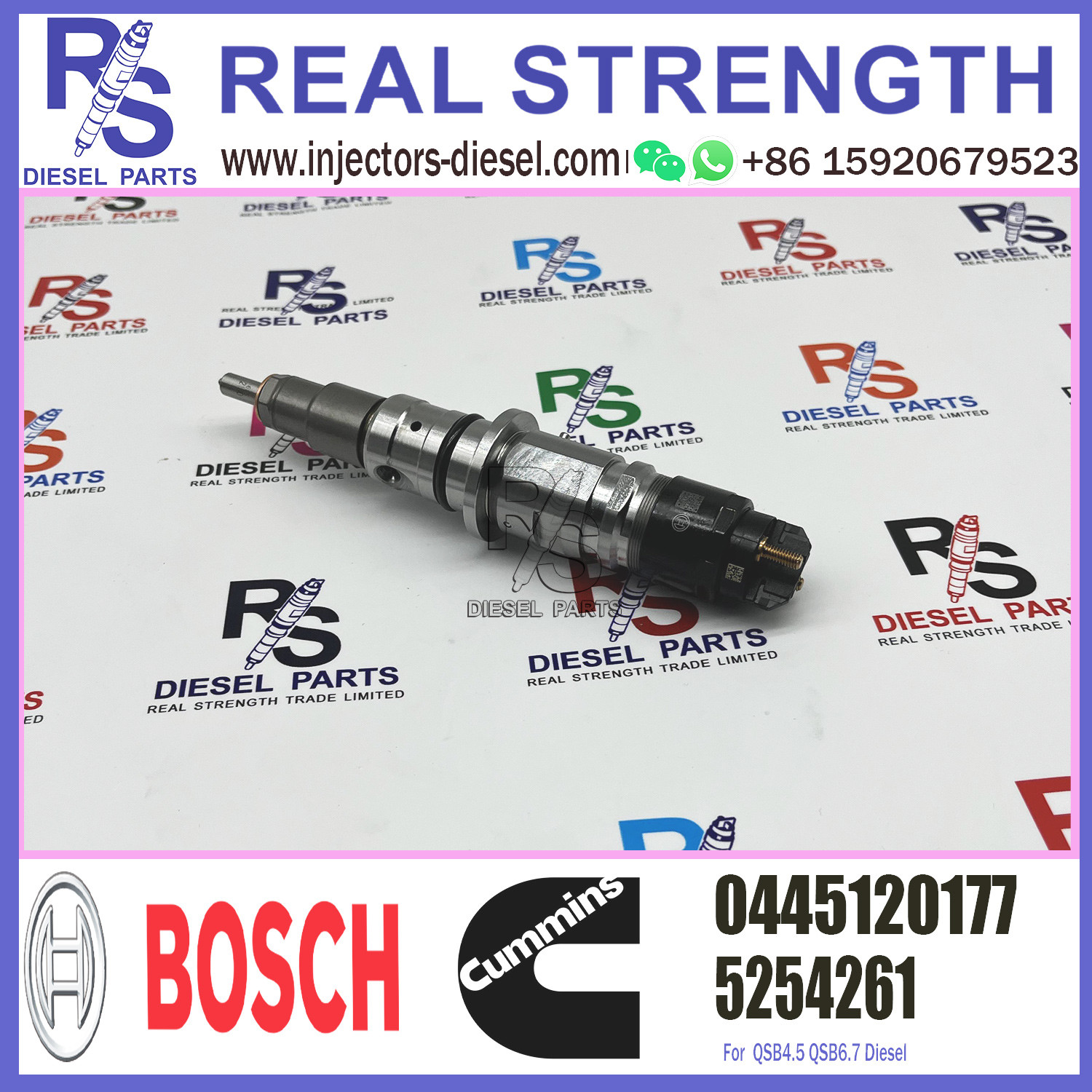 Cummins BOSCH Diesel Injector Common Rail 0445120177 For MAN Truck TGM TGL