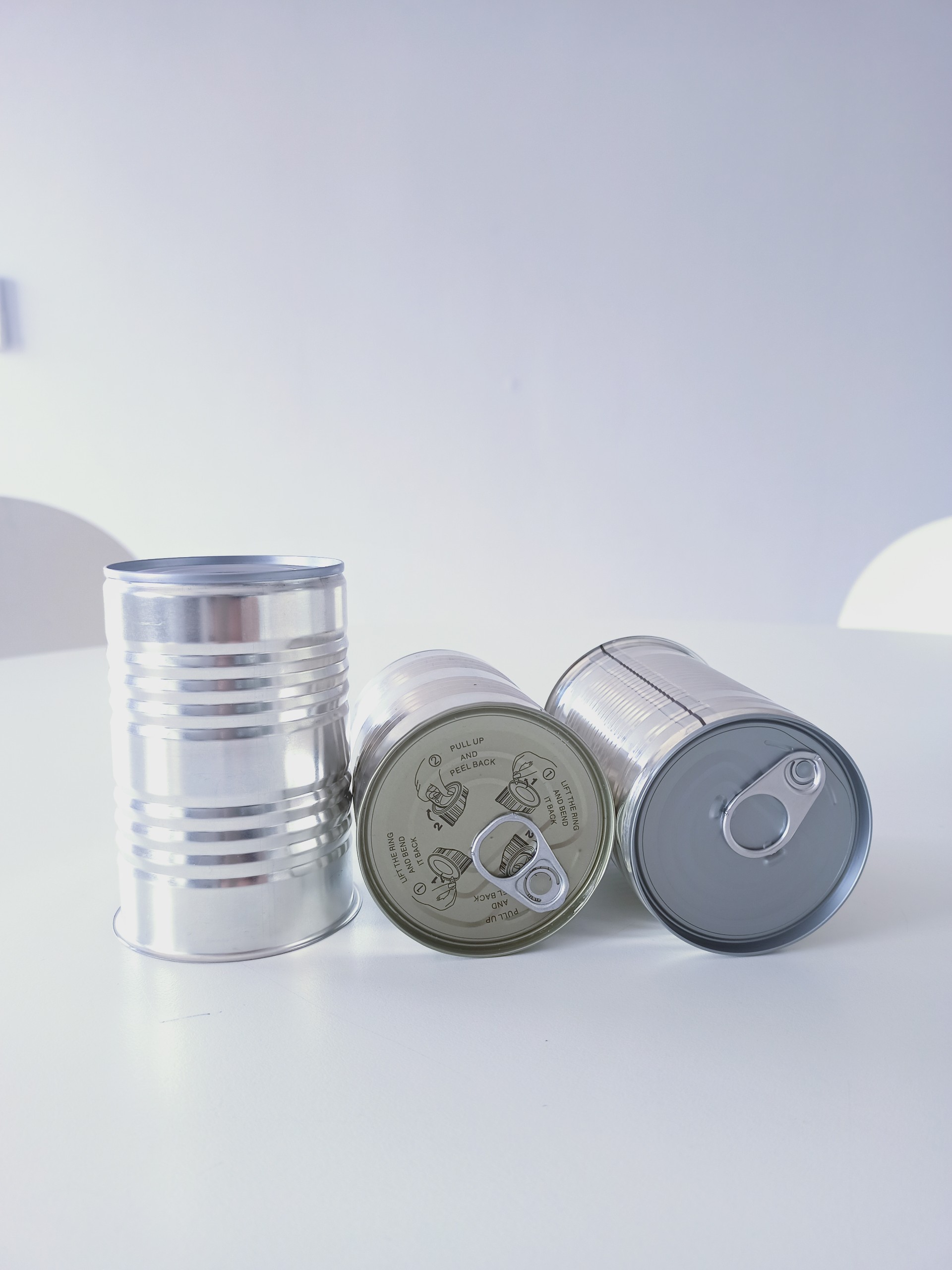 300 To 500gr Empty Vegetables Fruit Food Tin Can With Easy Open Lid OEM