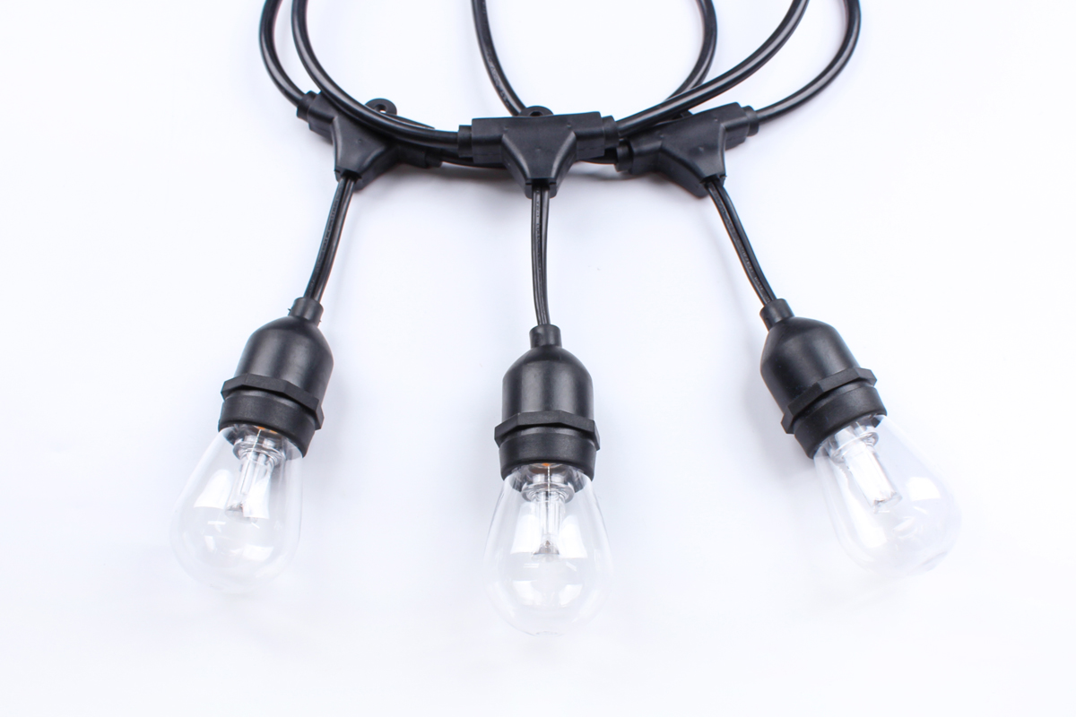 24ft LED Outdoor Weatherproof led string lights Vintage Edison Remote Control Festival Temperature 2200K 3500K S14 Edison Light