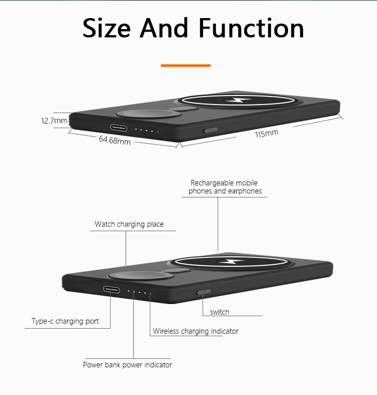 5000mAh Wireless Charging Power Bank