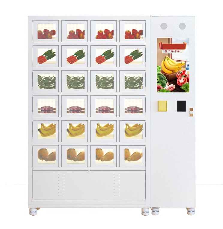 Self Service Automatic Locker Vending Machine With 4℃ Cooling Refrigeration