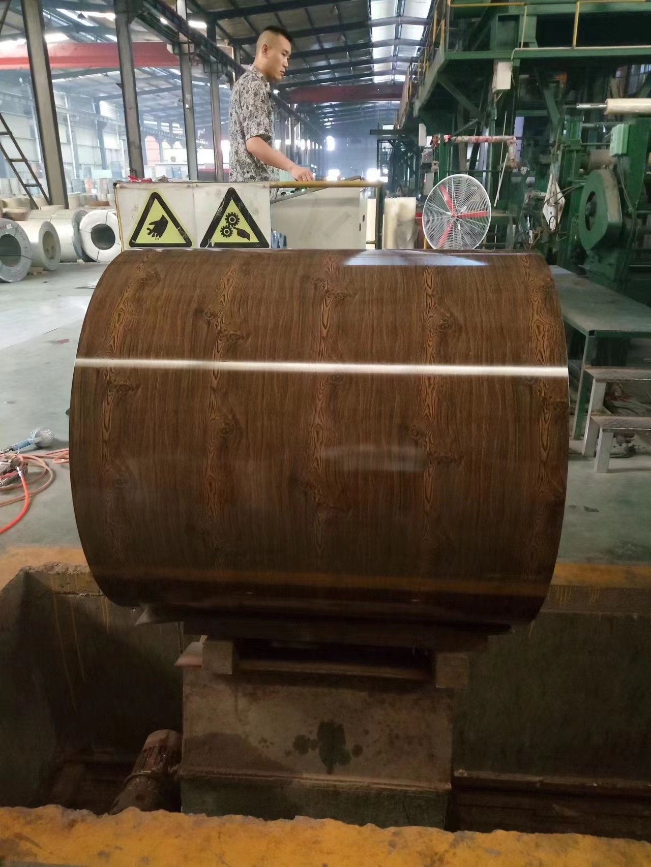 Printech Color Coil 50-Year Warranty 3003H24 Aluminium Coil 0.80*1200 PVDF Wood Grain Printech Color Coated Coil