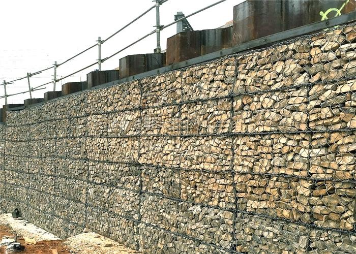 Dia 2.2mm Gabion Wire Mesh Flood Control Retaining Wall Galvanized Iron