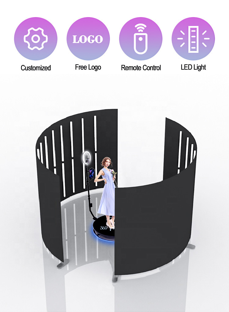 Portable Led Backdrop Screen Tradeshow Exhibition 360 Photo Booth Backdrop
