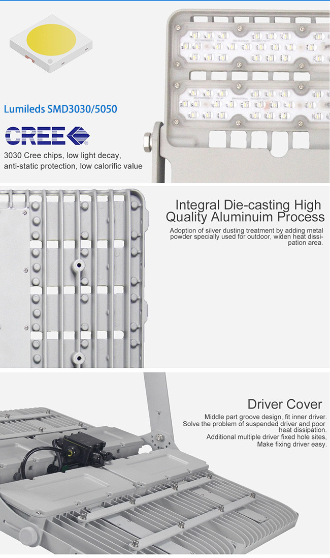 100W Outdoor Modular LED Tunnel Flood Lights Meanwell Driver Landscape Lighting