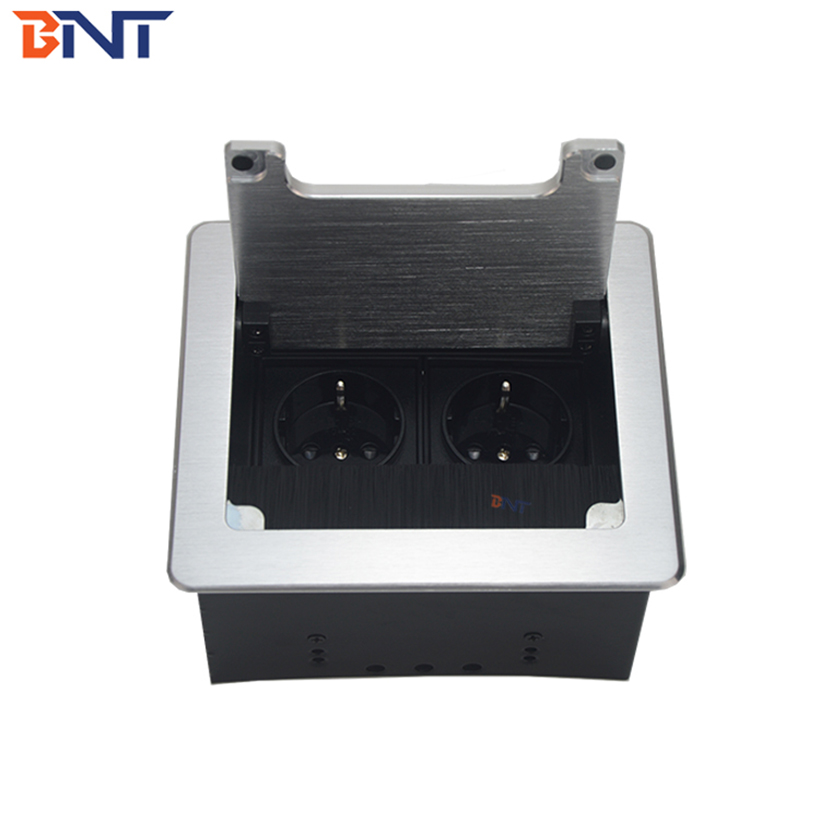 Double EU power computer table connected hidden desktop socket box