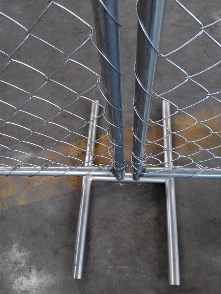 Standard 8'x10' temporary chain link construction horading fence aperture2¼"(57mm) x2.7mm ga and 16ga wall thick x 42mm