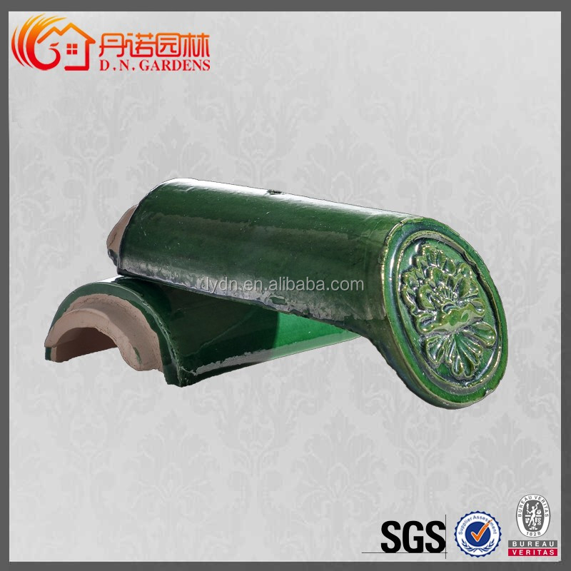 Malaysia Temple Roofing Must-Have Durable Ancient Ceramic Green Roof Tiles with Compressive Strength of 1500N